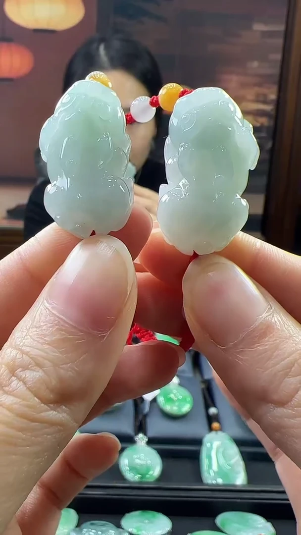 未镶嵌挂件翡翠貔貅手绳（多样性发其一）