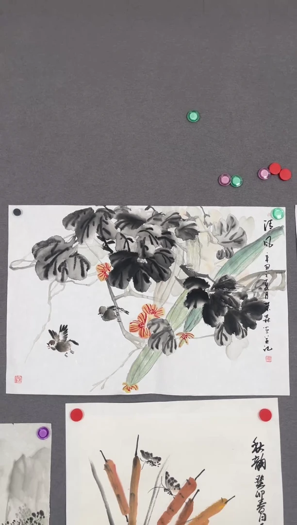 国画国画山水花鸟作品