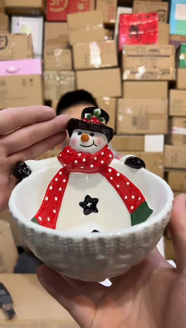 【闪购商品】杯陶瓷原盒雪人碗