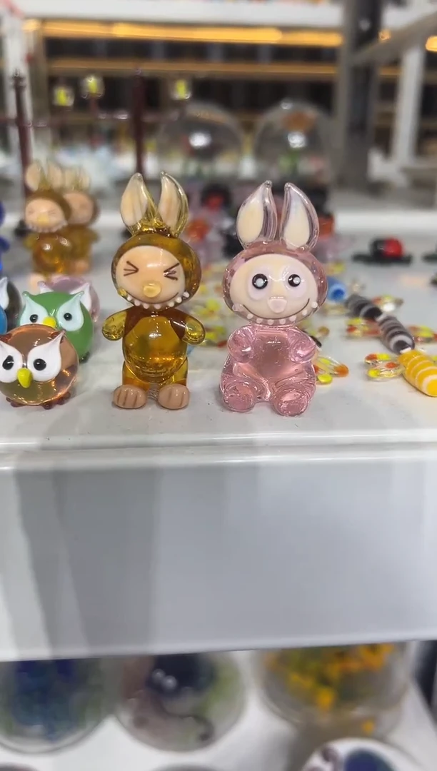 手工艺品琉璃紫*拉布布2个