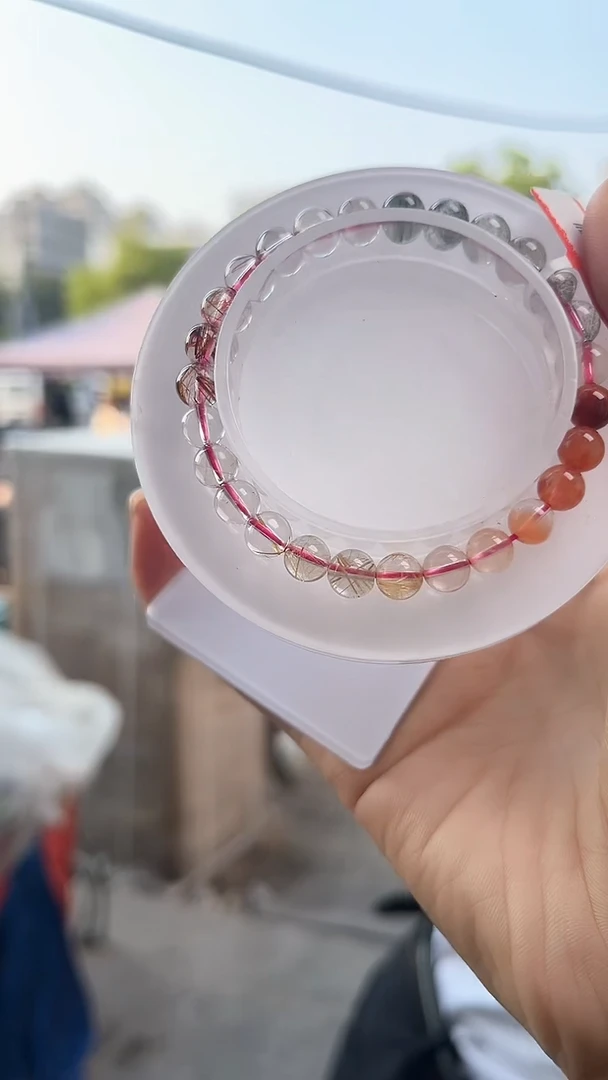 发晶手链未镶嵌天然彩发手串多样性发一6mm