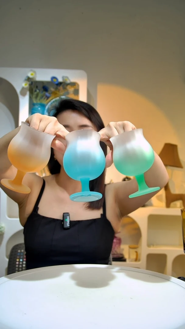 高脚款水晶玻璃3支奴同色白兰地杯