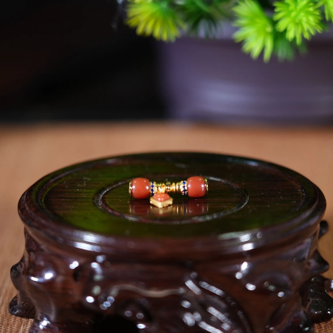 南红搭配s925轴文玩配饰百搭款