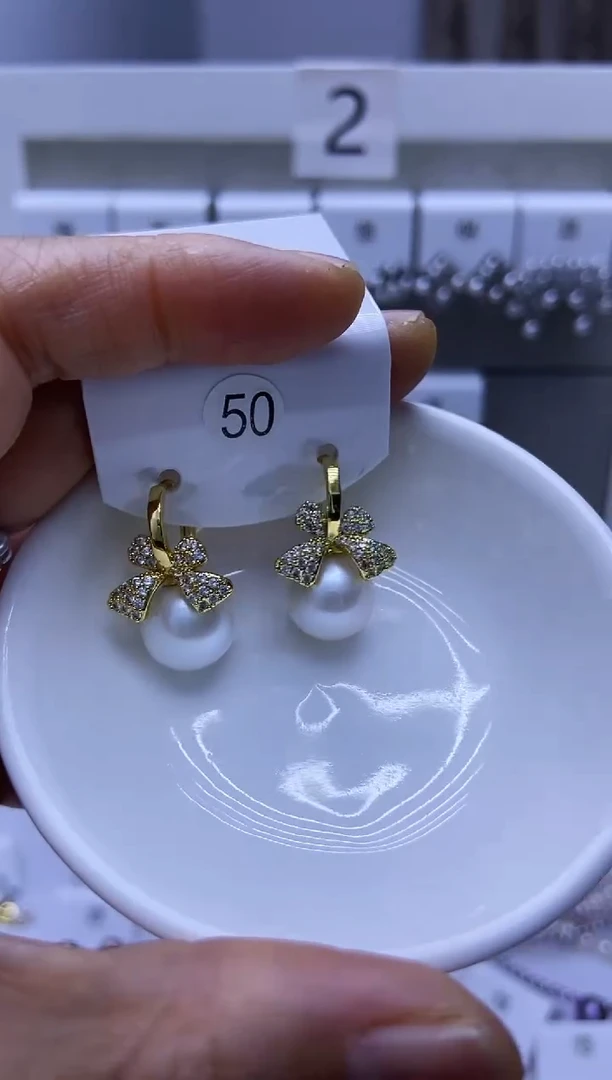 未镶嵌耳饰淡水珍珠50