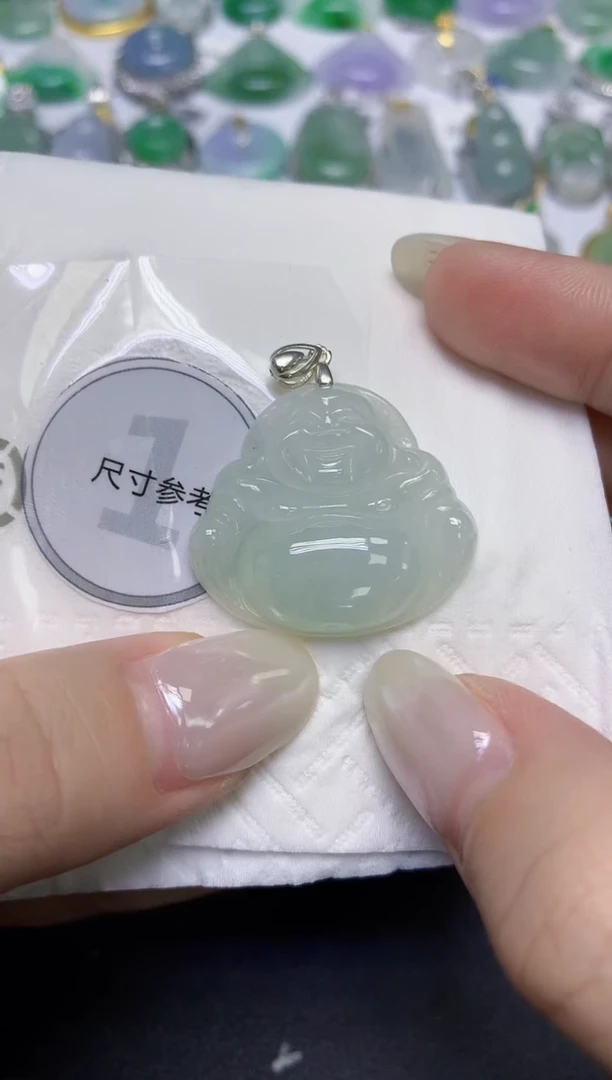颈饰未镶嵌翡翠天然缅甸翡翠A货百元以上9元证书费自理