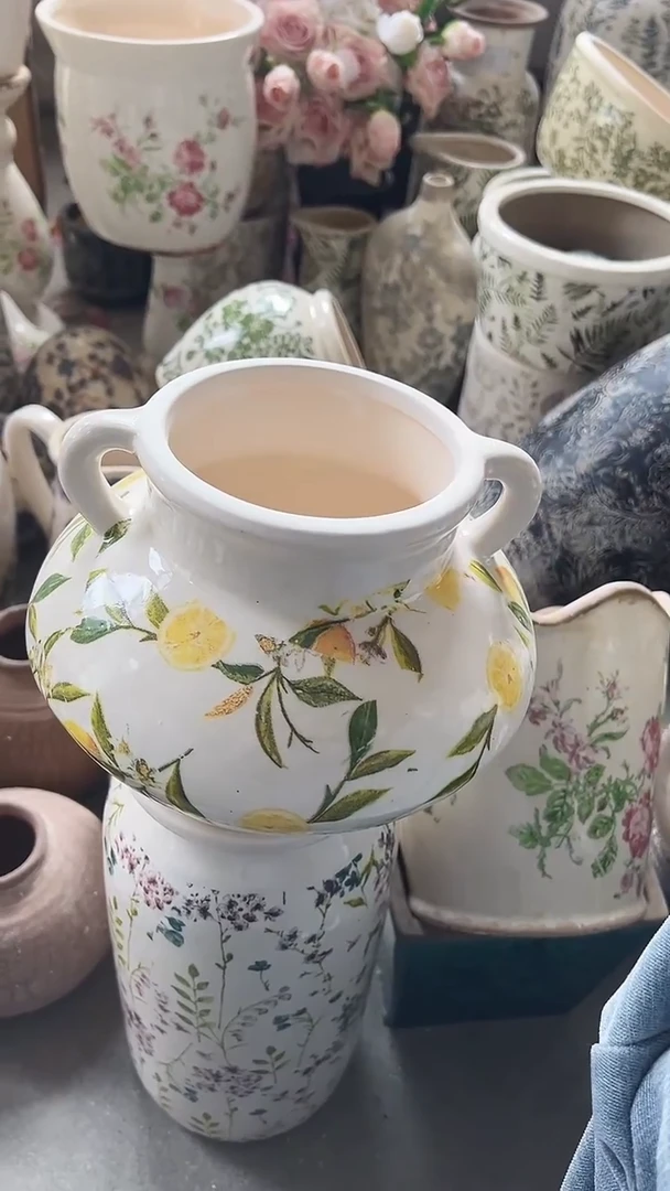 【闪购商品】陶瓷花盆高13cm内口10.3cm