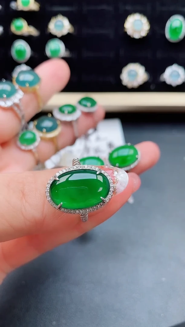 【闪购商品】翡翠戒指银S925镶嵌11111