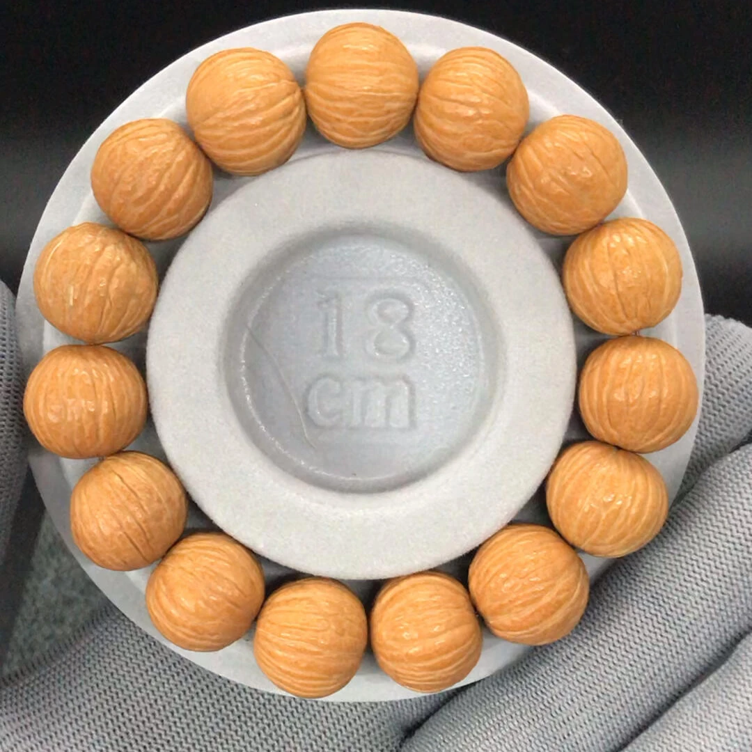 凤羽猴头小核桃手串原皮无修款男女单圈文玩手串