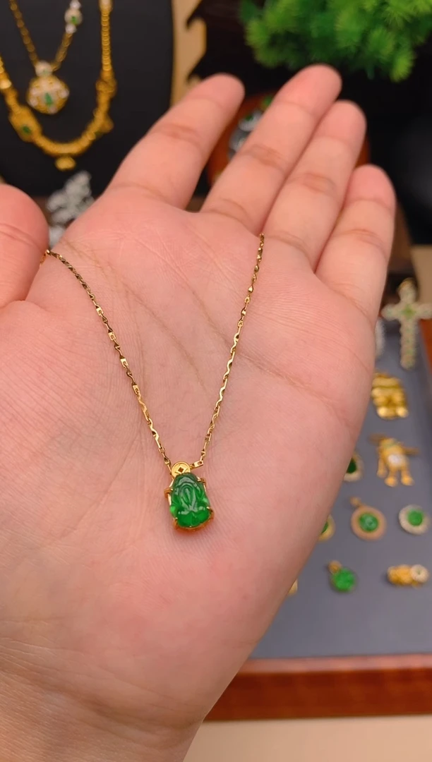 【闪购商品】翡翠吊坠(不含链)银S925镶嵌貔貅潘多拉