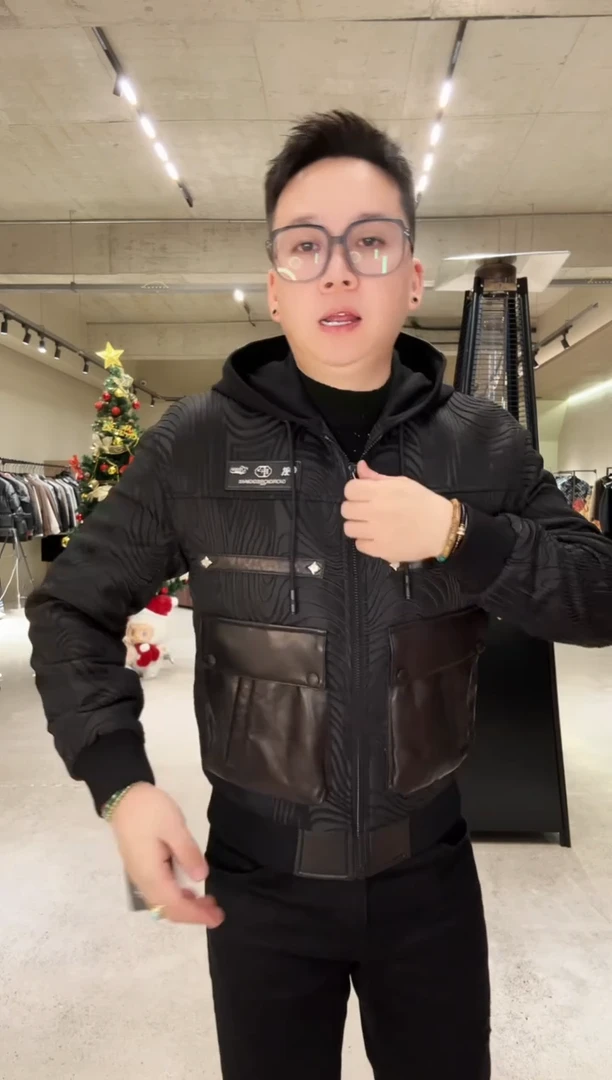 54码（155-170斤）夹棉拼皮夹克