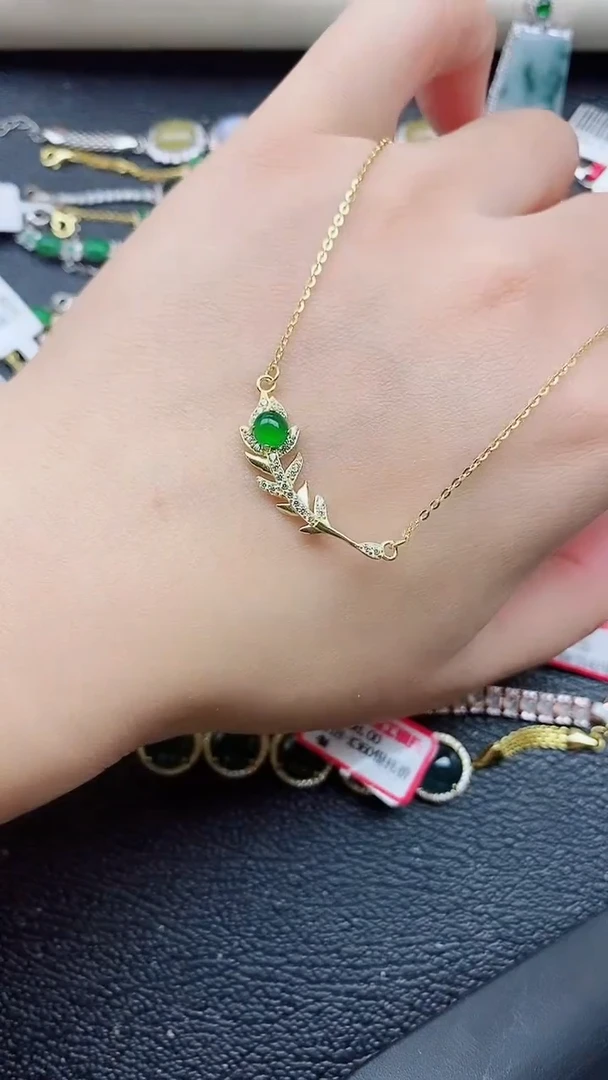 银S925镶嵌戒指翡翠1