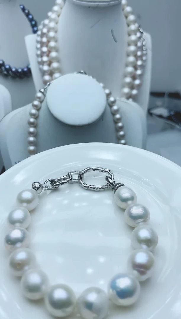 【闪购商品】淡水珍珠颈饰钛钢1