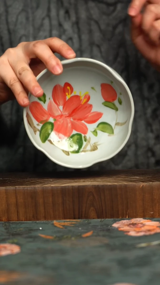 杯釉下彩手工手绘同款陶器