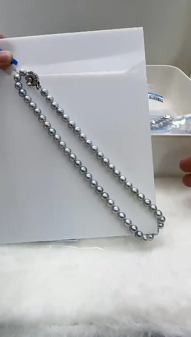 【闪购商品】海水珍珠DA未镶嵌灰珠串7 t733