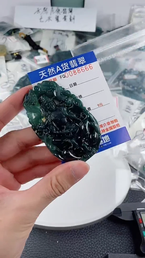 翡翠未镶嵌颈饰               