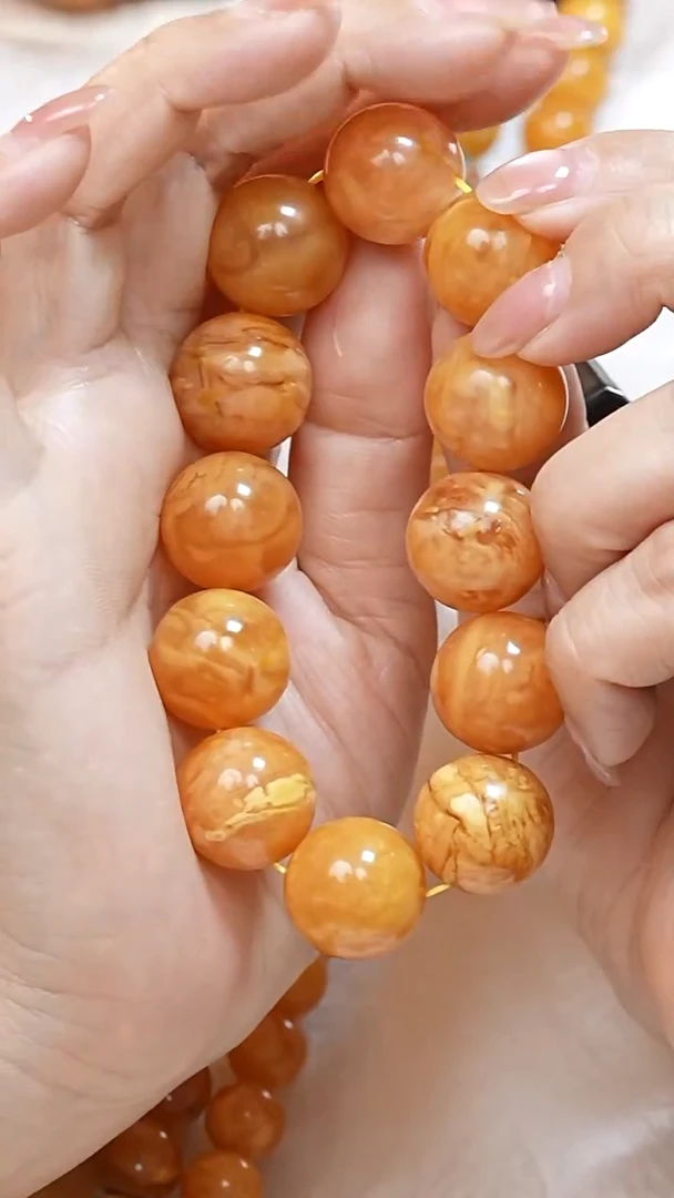 蜜蜡颈饰未镶嵌8492天然蜜蜡珠宝奇石全部保真