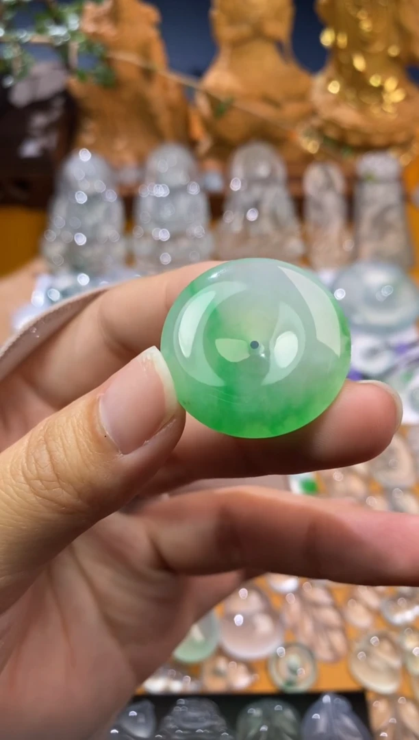 【闪购商品】定制翡翠未镶嵌平安扣27..6*5.7