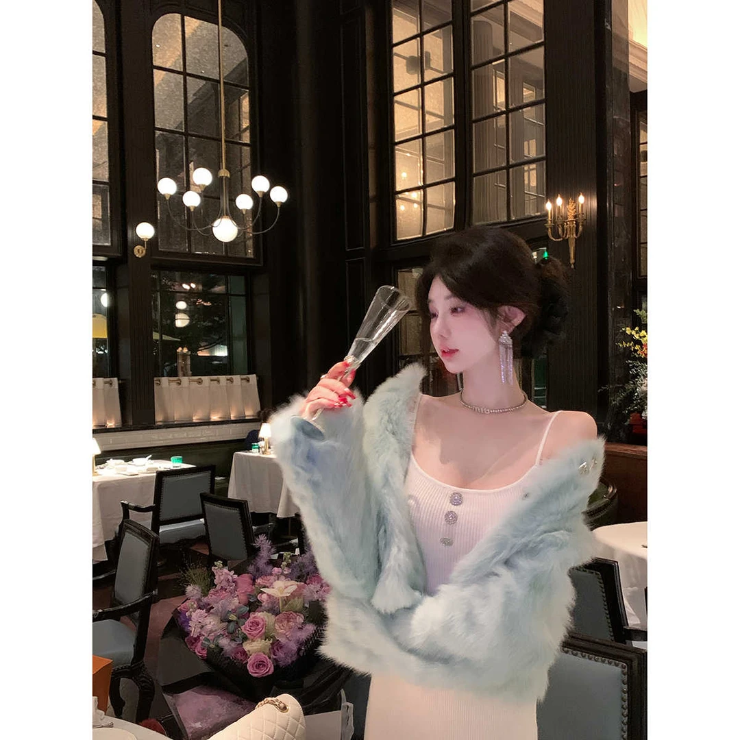 【雅乔定制】梦幻岛 进口托斯卡纳皮毛一体皮草外套女DYJJ-24110658