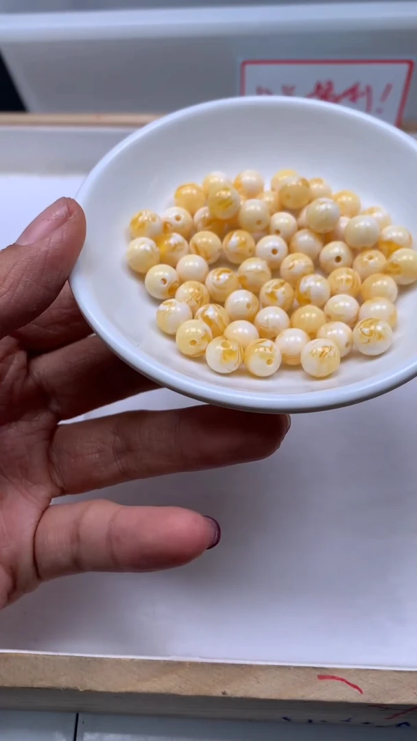 裸石蜜蜡未镶嵌M28 骨 瓷 白8mm10个6元