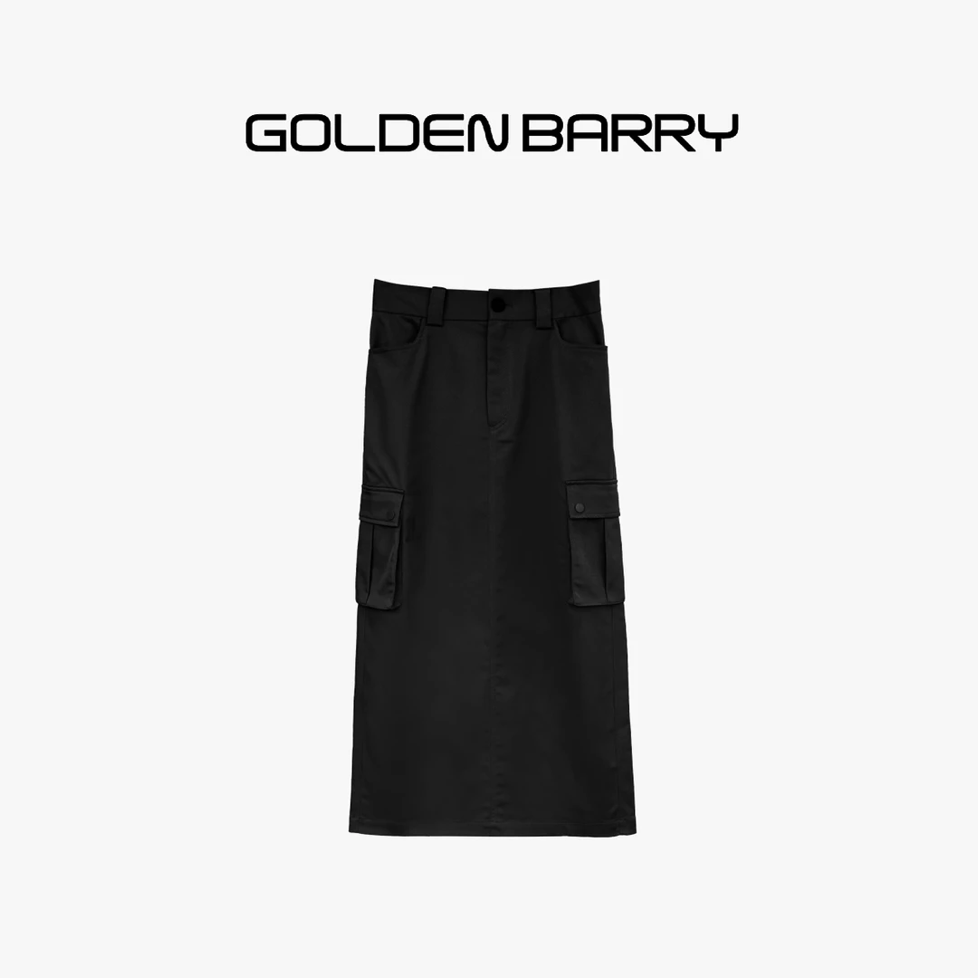 GOLDENBARRY|310116休闲时尚简约百搭半身裙美式复古工装半裙
