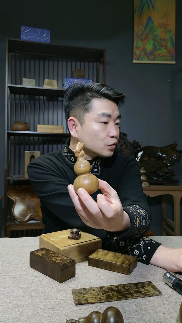 金丝楠金丝楠木葫芦小把件