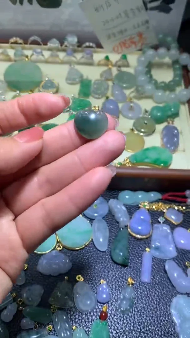 【闪购商品】翡翠颈饰18K金镶嵌0134翡翠吊坠