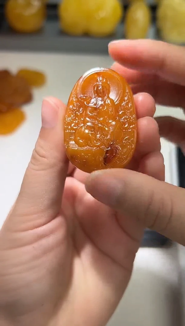 裸石琥珀未镶嵌琥珀蜜蜡吊坠