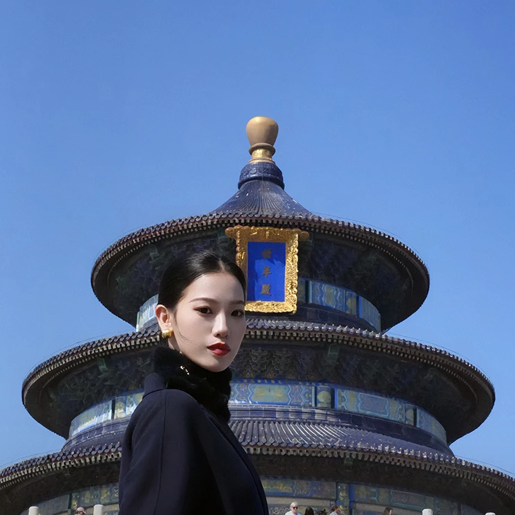 MARIUS"一生之衣"美利奴羊毛双面呢简约知性水貂毛领系带大衣