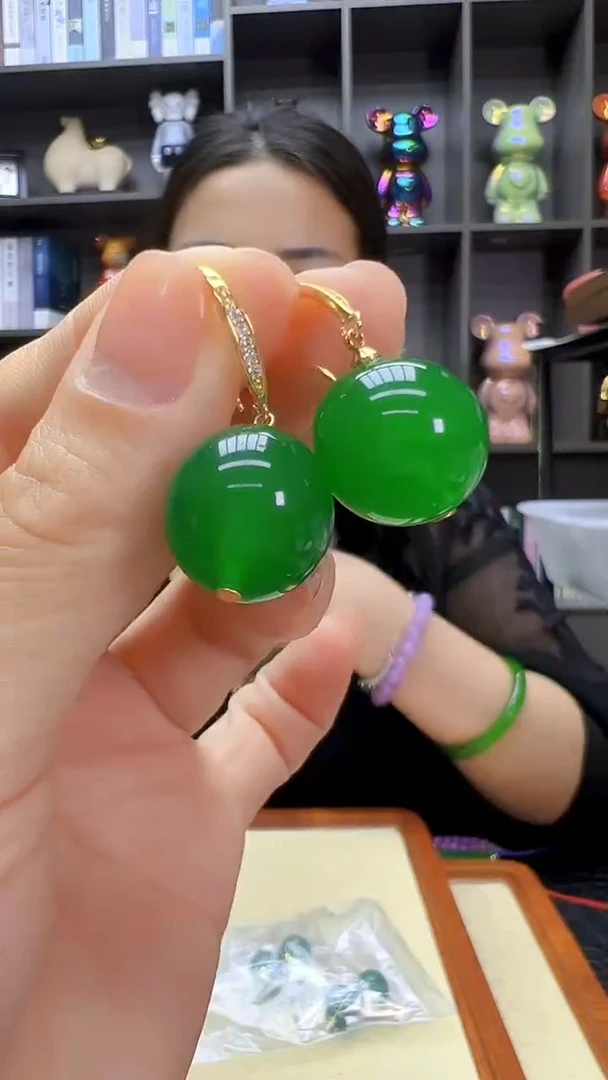 翡翠14K金镶嵌颈饰丹丹diy劲饰