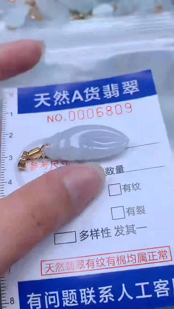 翡翠未镶嵌吊坠(不含链)1