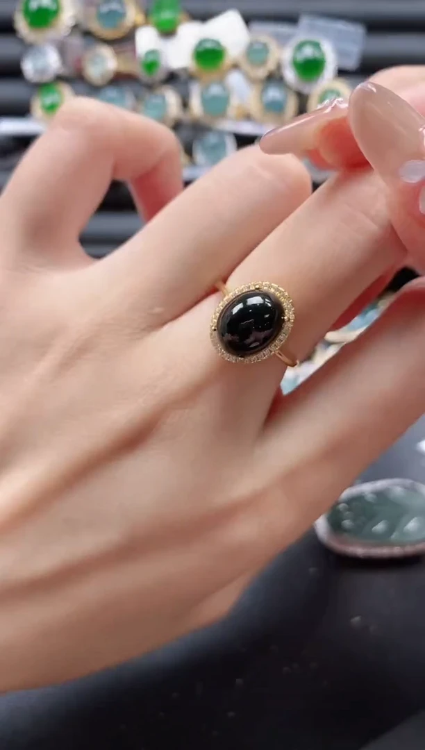 【闪购商品】翡翠戒指银S925镶嵌51511