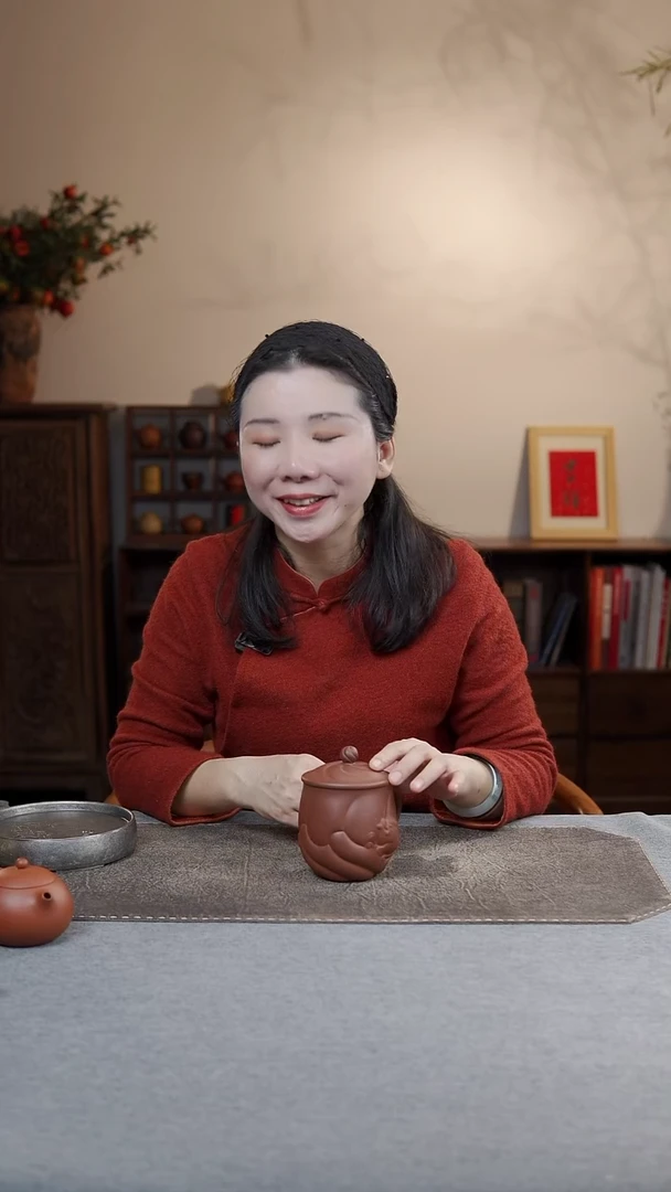 【闪购商品】紫砂茶宠鱼化龙全手工紫砂盖杯