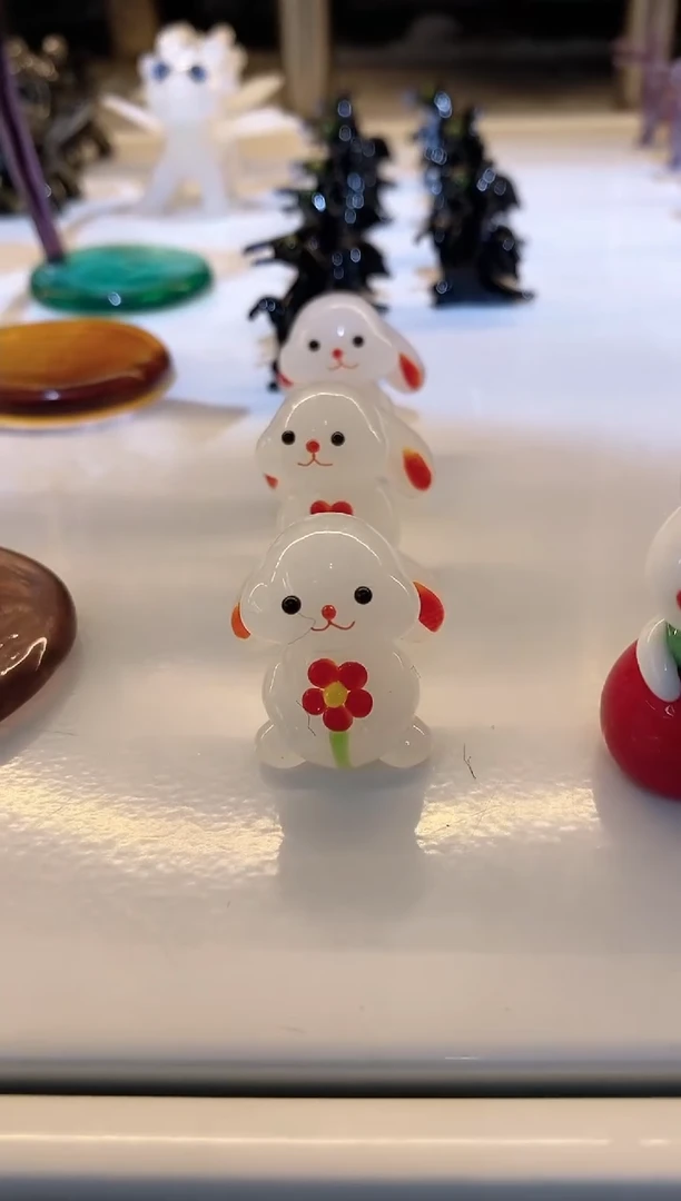 手工艺品琉璃兔子