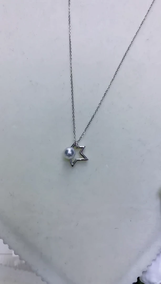 【闪购商品】海水珍珠饰品银S925镶嵌星星套链