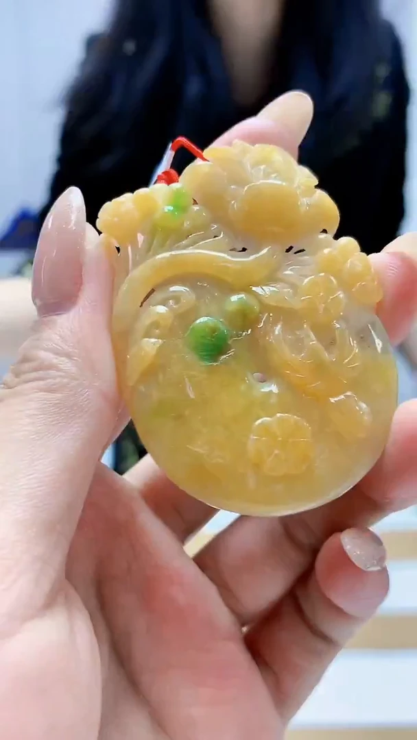 未镶嵌定制翡翠4812MM-毛货挂件65