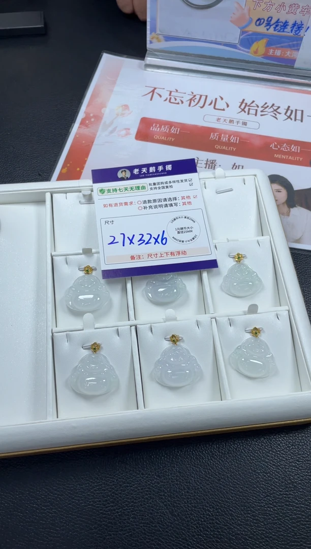 18K金镶嵌挂件翡翠佛公F16配链/多样性发其一ZBCP