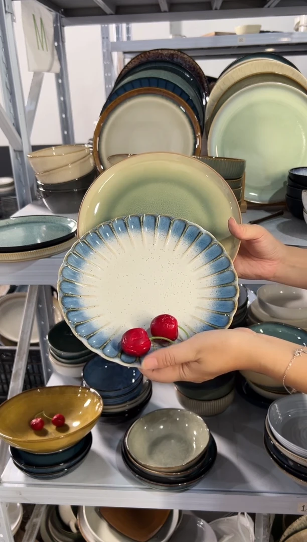 陶瓷外贸尾货瑕疵满20包邮X2小盘