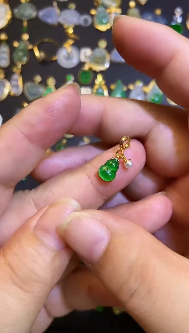 翡翠银S925镶嵌吊坠(不含链)1