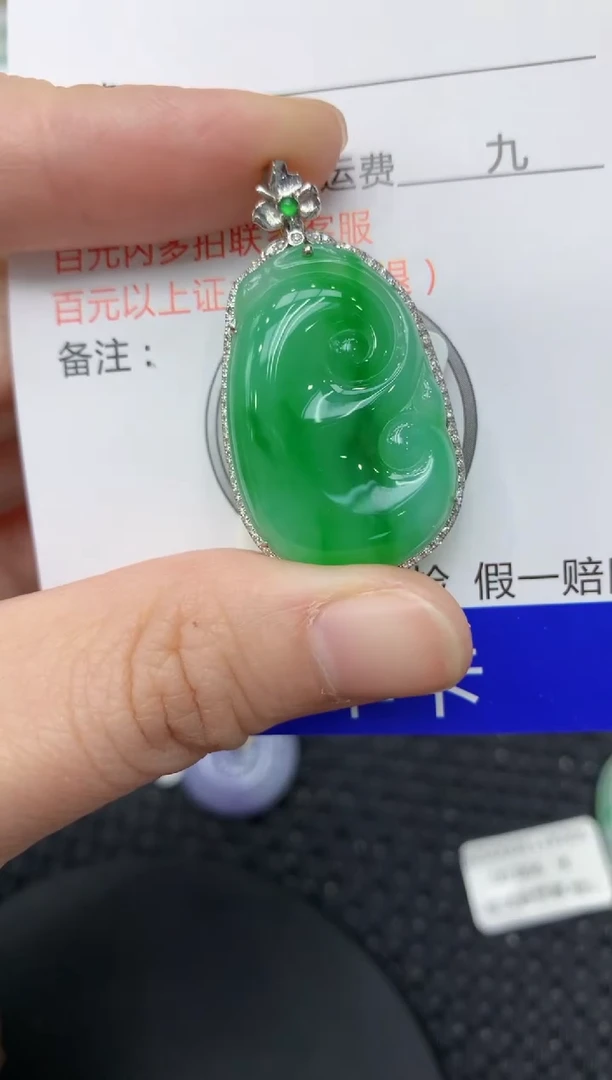 【闪购商品】翡翠颈饰18K金镶嵌11111111