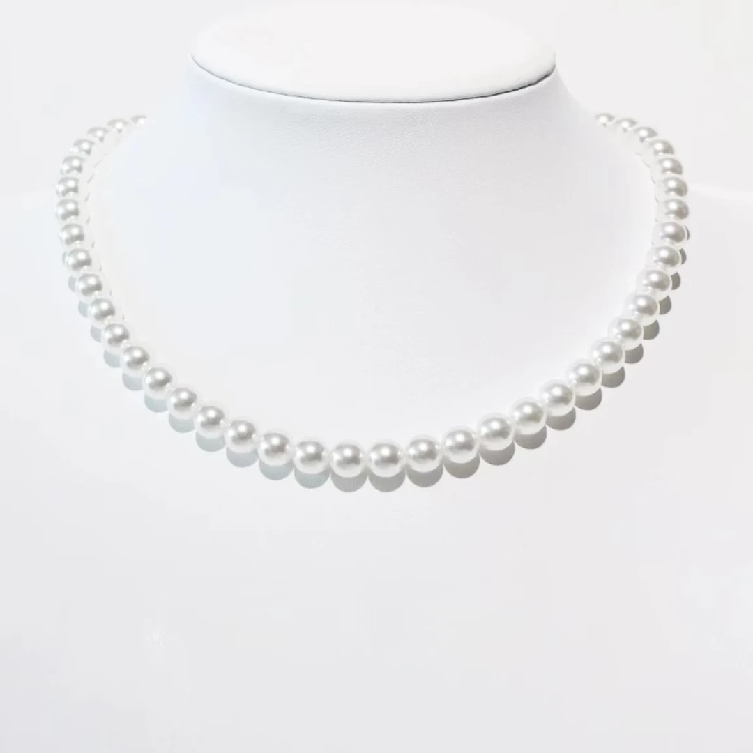 【三生专享】淡水珍珠5-6mm彩凛 s925/时尚款项链白色强光简约气质