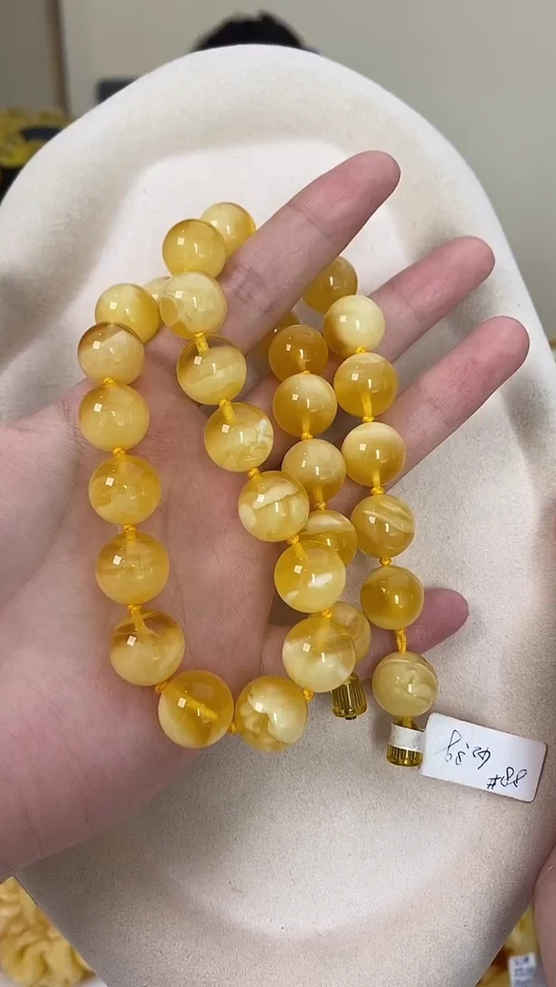 琥珀颈饰未镶嵌项链