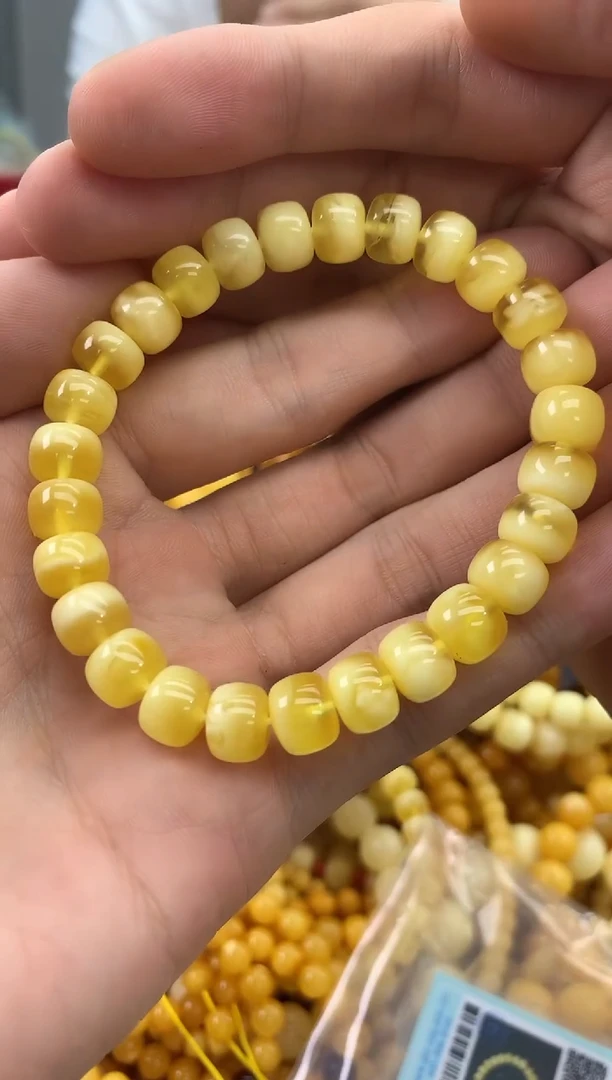 裸石蜜蜡未镶嵌手串
