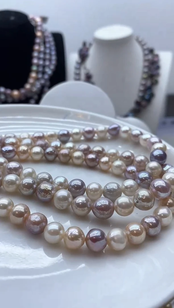 【闪购商品】淡水珍珠颈饰钛钢48