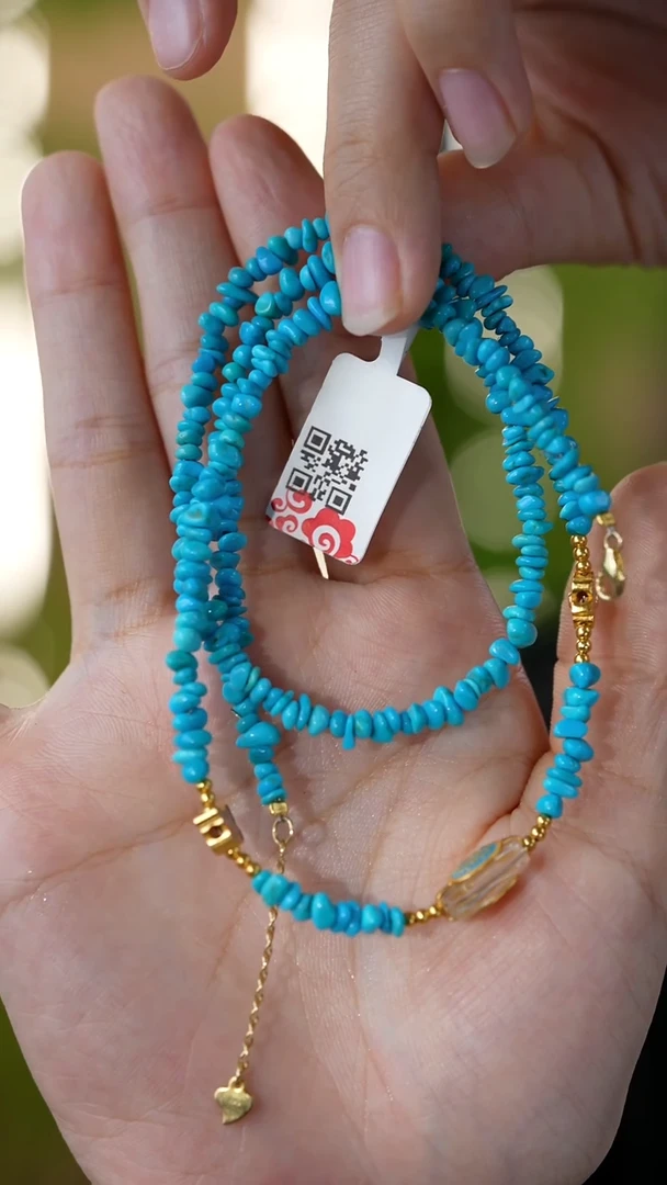 未镶嵌绿松石项链秒拍号24