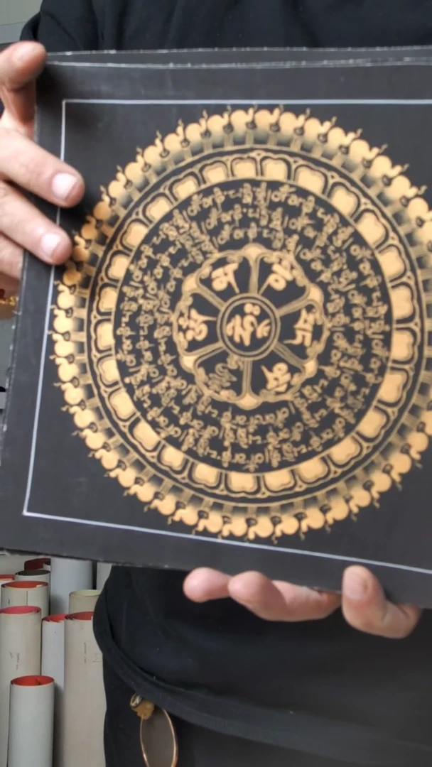 【闪购商品】装裱画六字-实物略有差异介意勿拍20X20