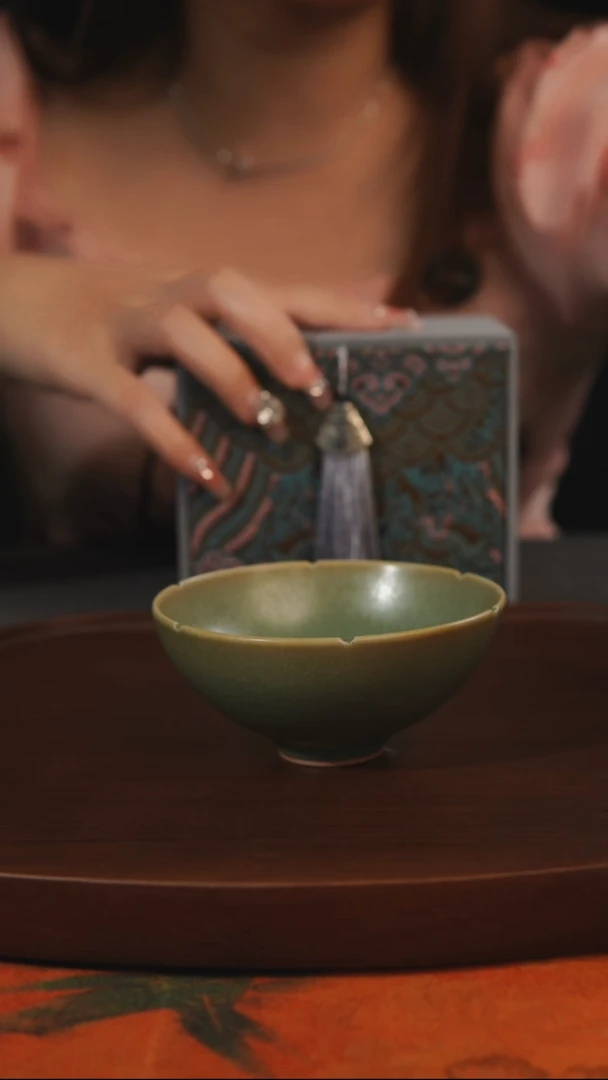 杯子葵口 柴烧全品一级 汝州原产地原矿仿古老釉