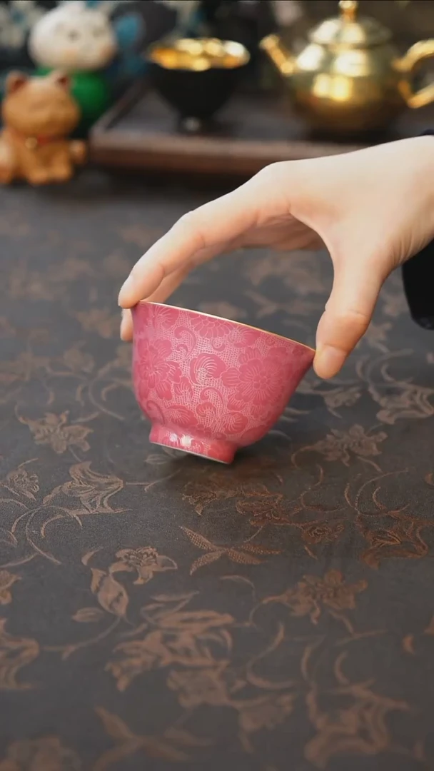 杯景德镇陶瓷杯碗柴烧多人