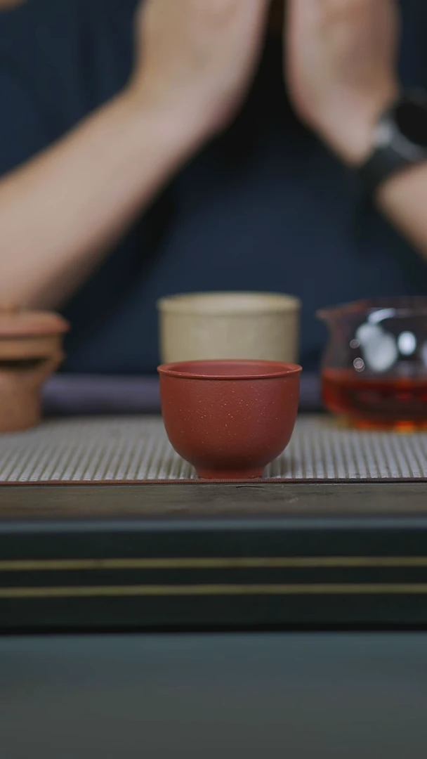 茶壶紫砂03-红降坡铃铛杯100cc