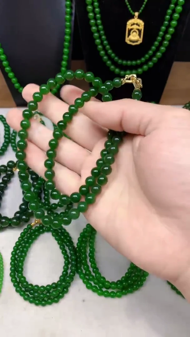 项链未镶嵌和田玉（碧玉）卡8