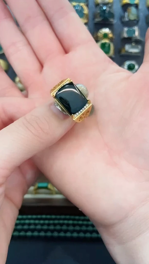 未镶嵌戒指翡翠纯天然A货翡翠男戒